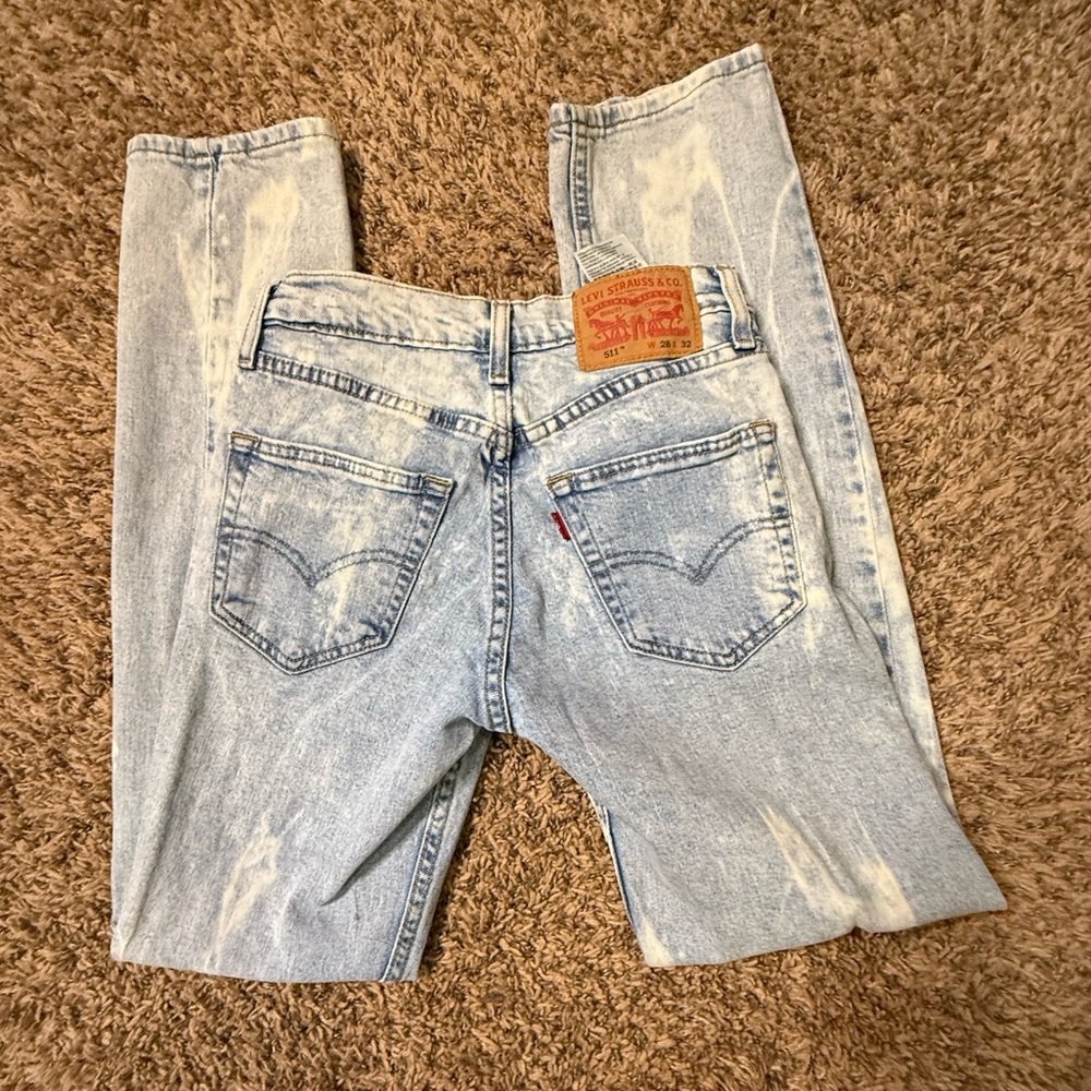 Levi 511 acid wash jeans 28 W 32 L